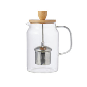 Leaf & Bean Naples Tea Pot with Bamboo Lid and Infuser 900mL